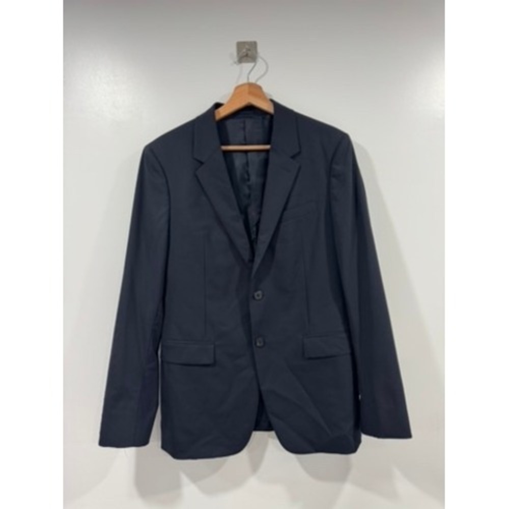 Theory Men Navy Blue Chambers Sartorial Stretch Wool Two Button Blazer 38R